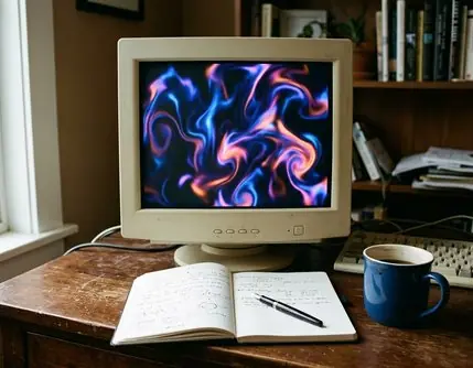 Screensaver visual effects on classic Mac display